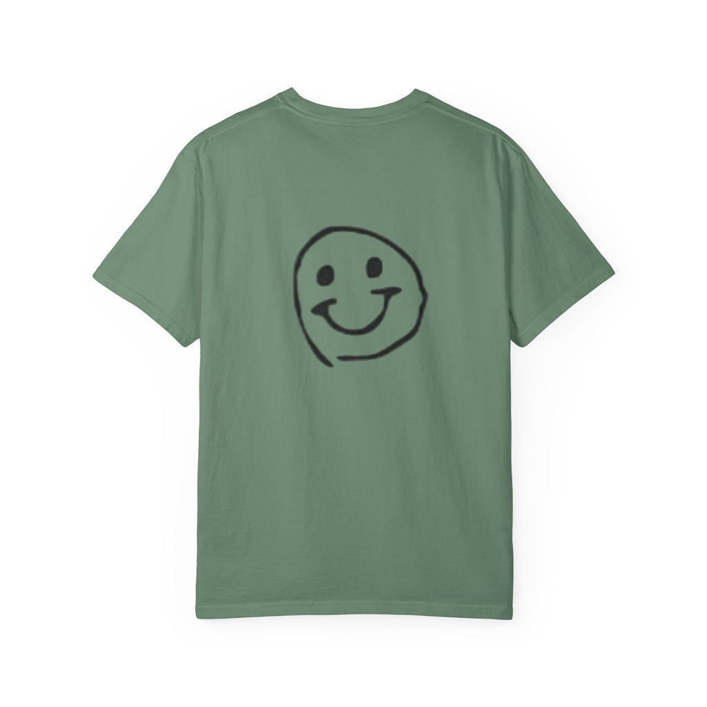 Smiley Sketch T-Shirt — 'Be You' Chest Script & Hand-Drawn Back Smiley