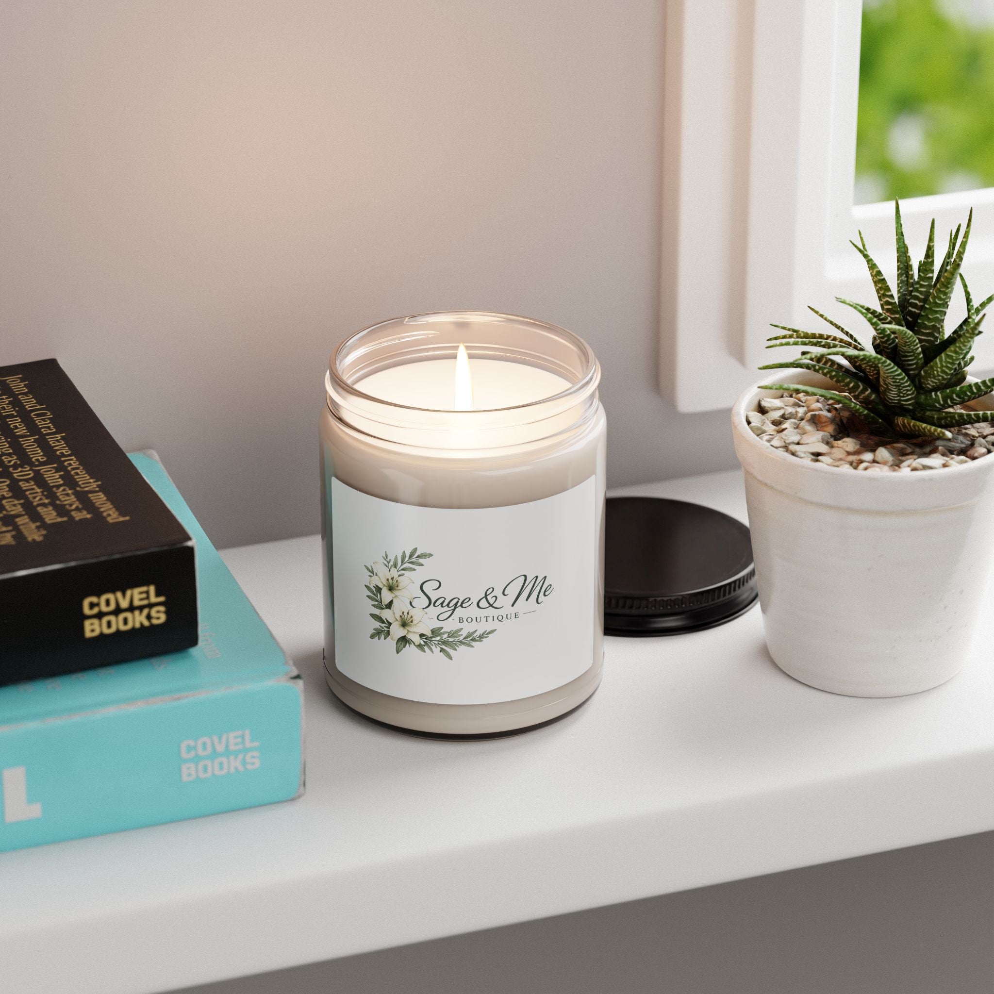 Soy Candle — Sage & Me Botanical Scented 9oz Jar