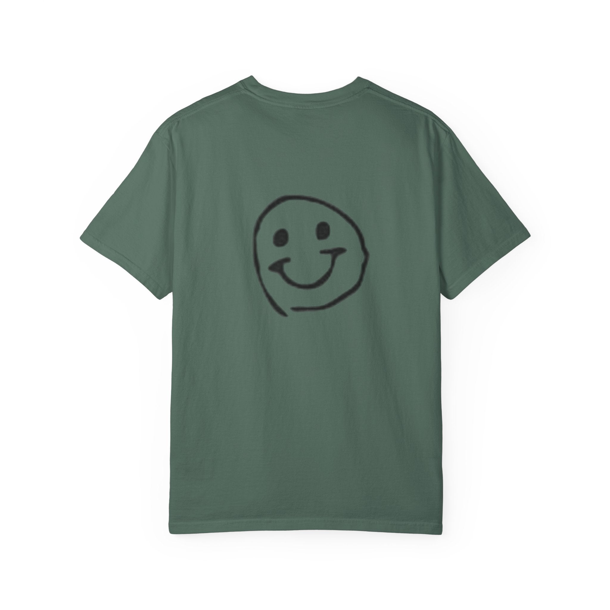 Smiley Sketch T-Shirt — 'Be You' Chest Script & Hand-Drawn Back Smiley