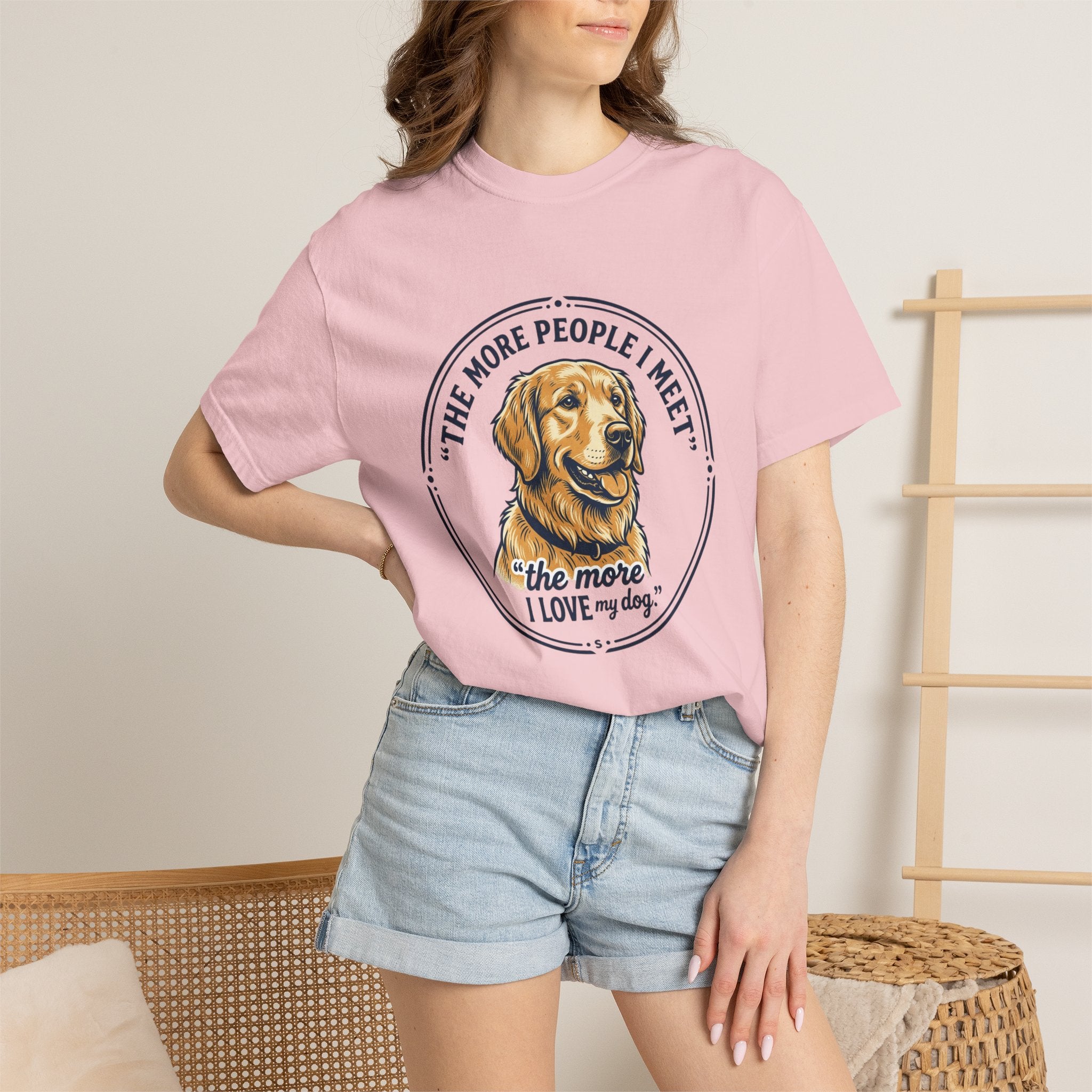 Golden Retriever T-Shirt — “The More People I Meet, The More I Love My Dog” Graphic Tee