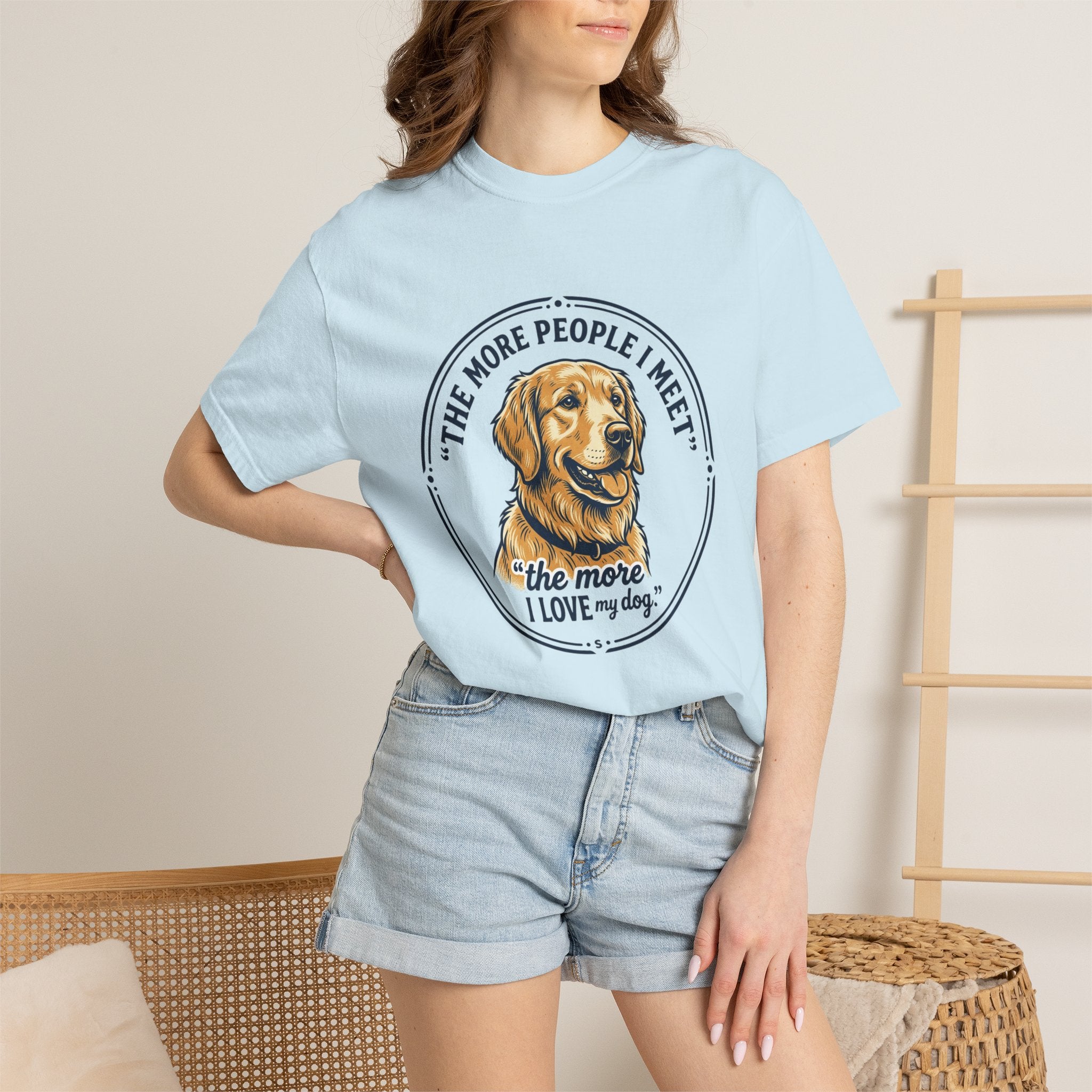 Golden Retriever T-Shirt — “The More People I Meet, The More I Love My Dog” Graphic Tee
