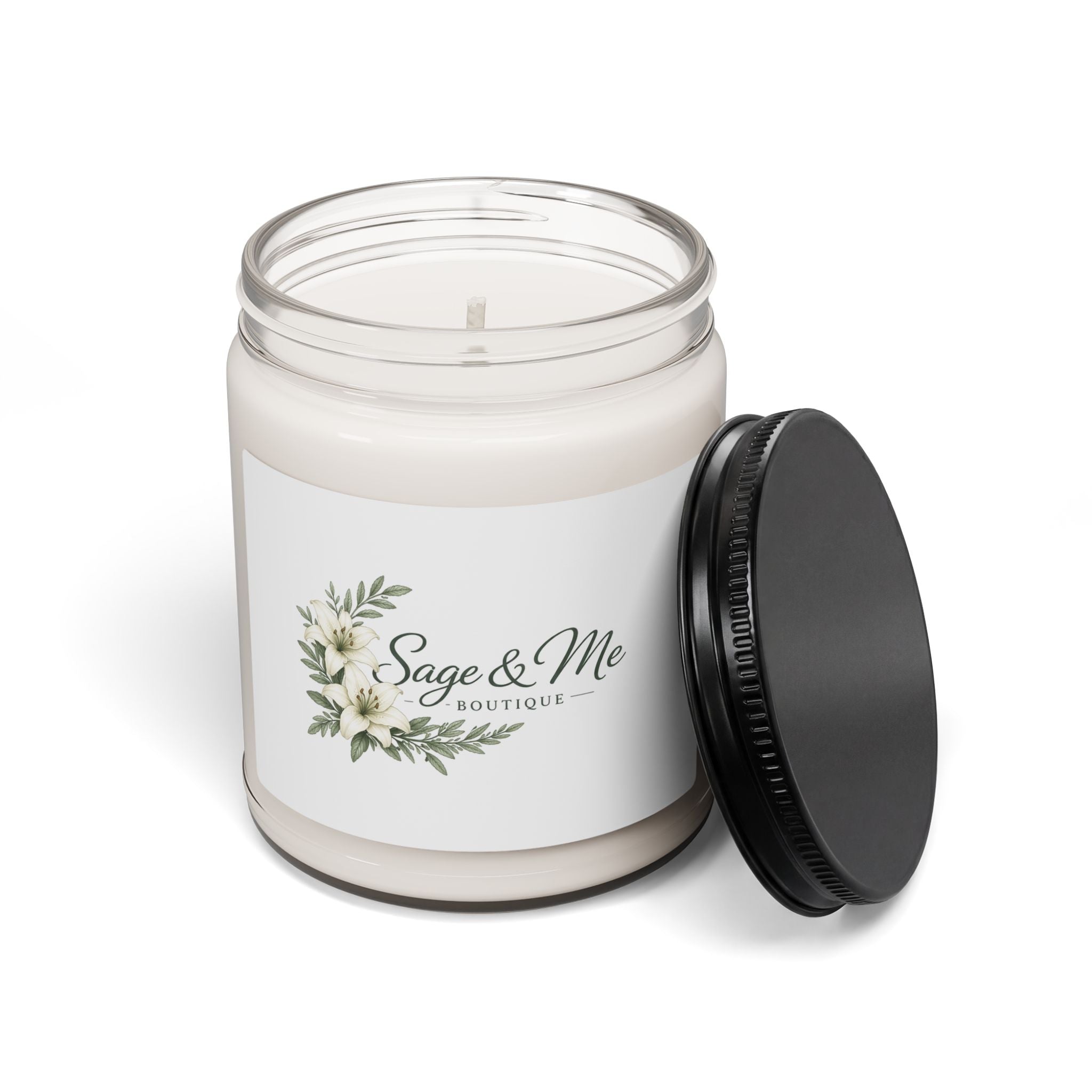 Soy Candle — Sage & Me Botanical Scented 9oz Jar