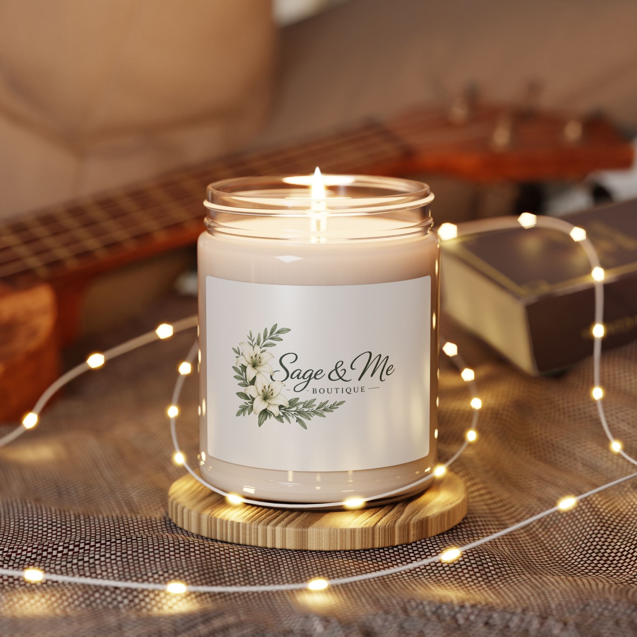 Soy Candle — Sage & Me Botanical Scented 9oz Jar